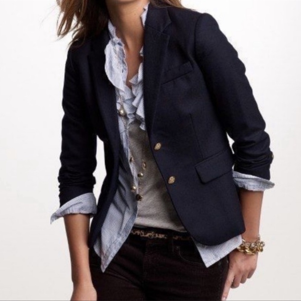 J. Crew navy Schoolboy blazer